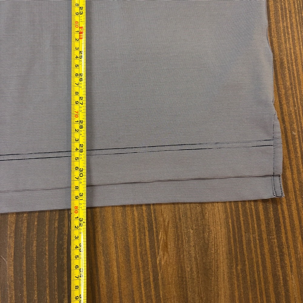 FootJoy Mens ProDry Golf Polo Shirt Blue‎ Yellow Grey Striped Colorblock Size L - Picture 6 of 9